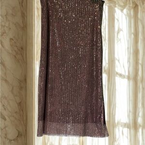 Walter Baker Black Sequin Pencil Skirt Midi Cocktail